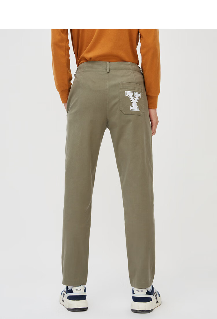 jones杰克琼斯男耶鲁大学联名款百搭舒适休闲裤子222414030 e06灰绿色
