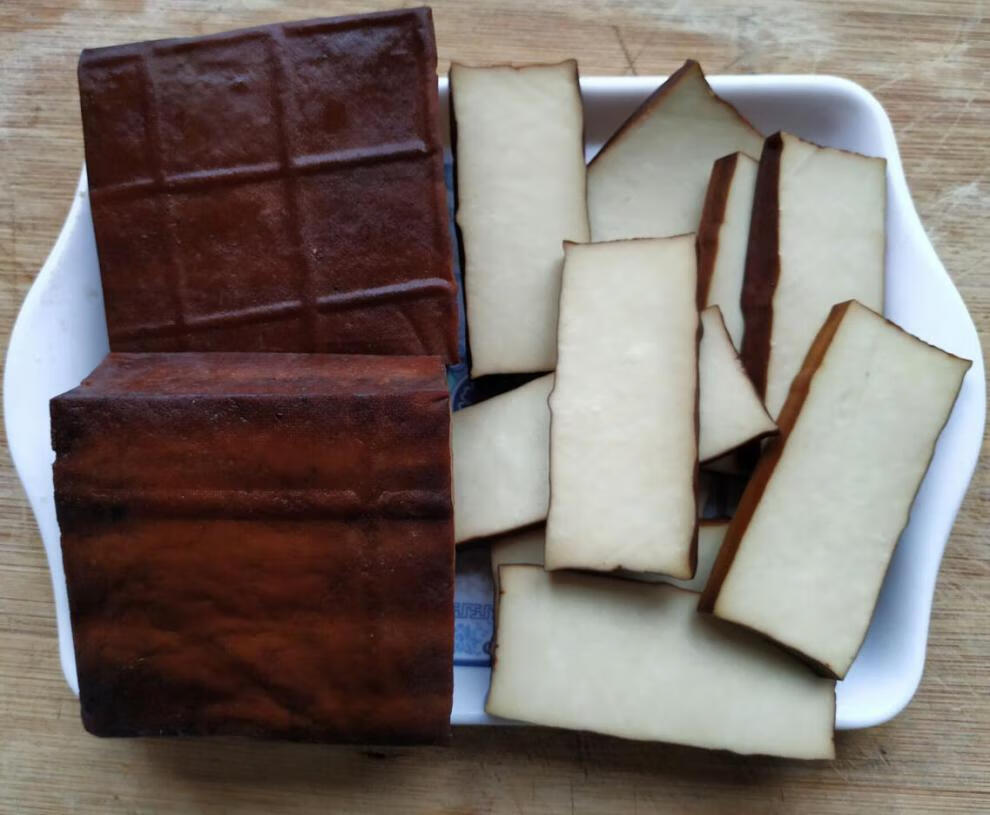 石梯柴火烟熏豆腐干农家腊豆干五香豆干四川达州特产下酒小吃零食 石