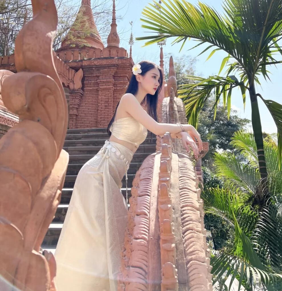 穿搭)西双版纳傣族服装少数民族女小清新夏季影楼艺术写真拍照主题 14