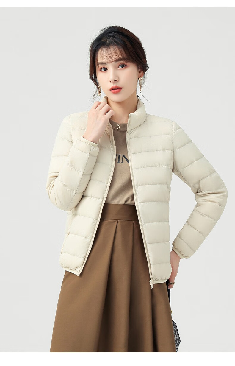 雅鹿轻薄羽绒服女2022秋冬短款90白鸭绒轻便可收纳时尚女款外套ap