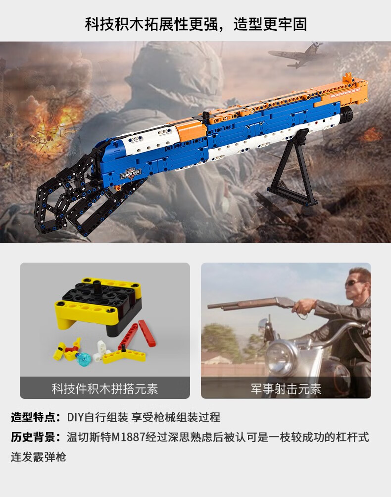 枪军事模型男孩儿童玩具6-14岁男孩女孩生日礼物 沙鹰-81007【图片