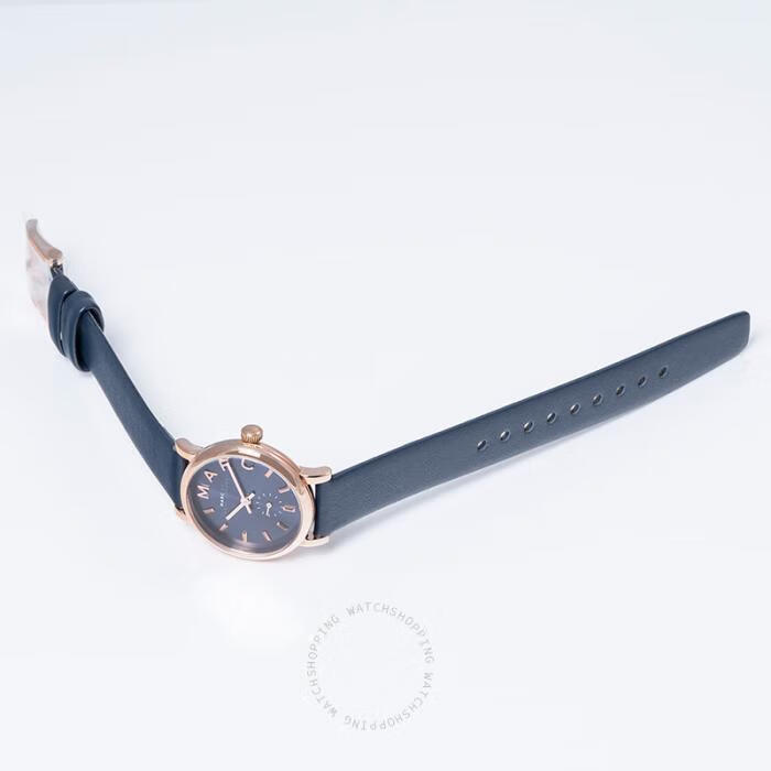 marcjacobs女士石英手表腕表表盘28mm防水50m苍蓝色简约时尚设计款mbm