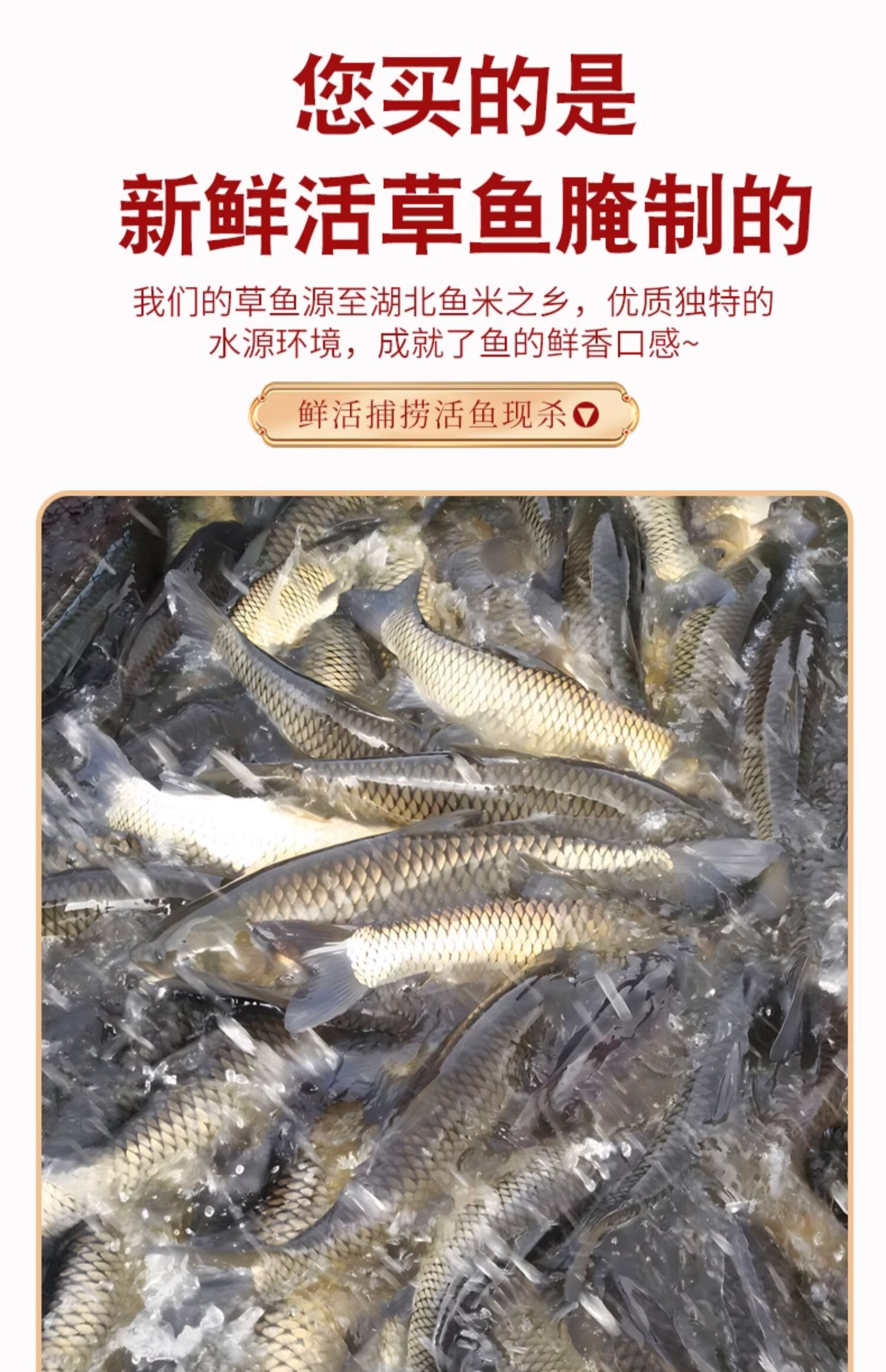 4，臘魚風乾魚塊草魚湖北特産武漢陽乾魚糍粑魚臘肉醃制臘貨辳家商用 十裡鋪風乾雞鴨混搭【各一衹】