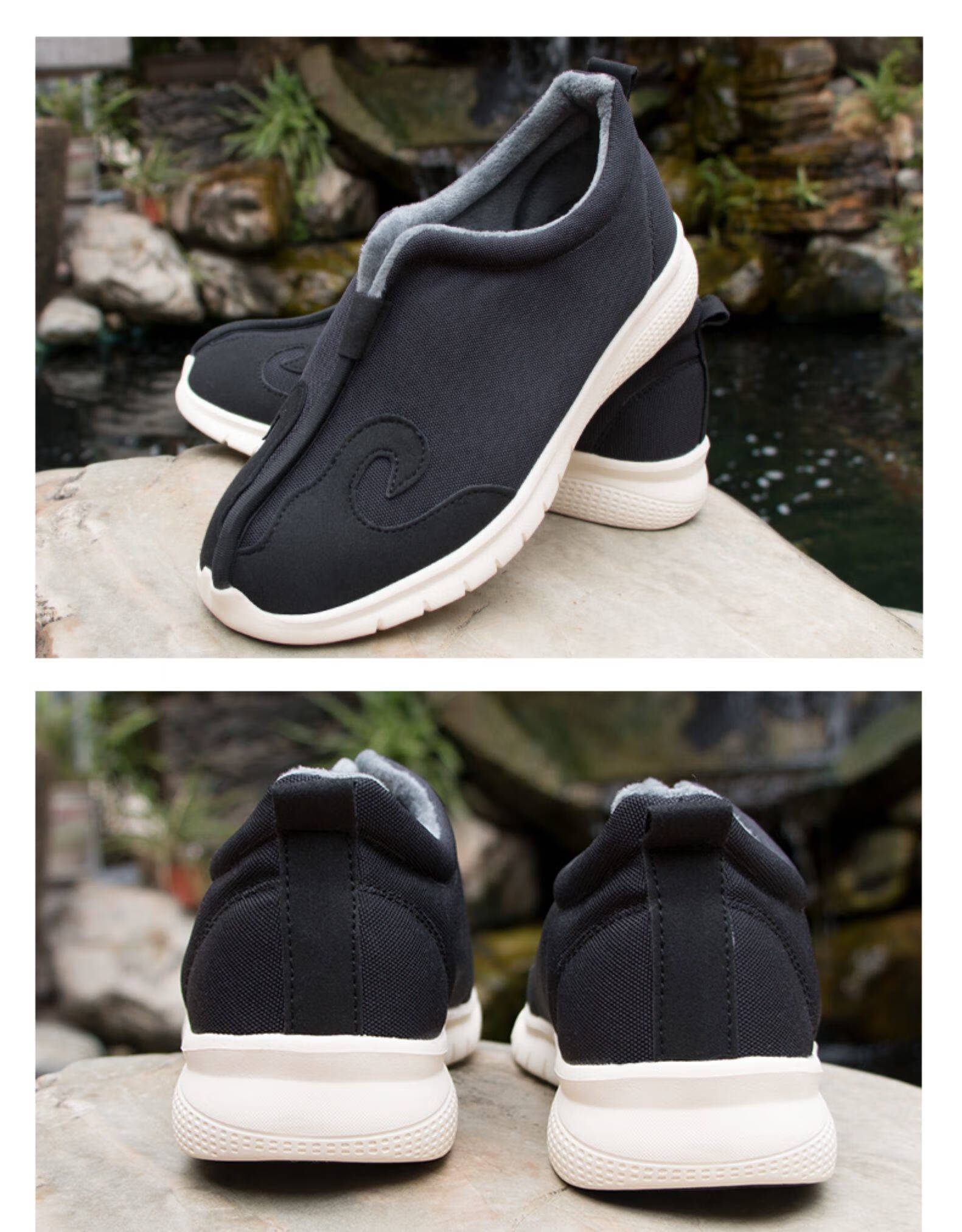 道士鞋树台道士鞋男女款云勾鞋厚底和尚鞋冬季加绒春秋十方鞋武当山云