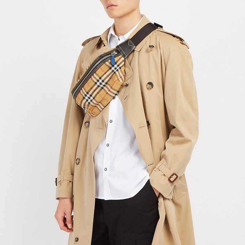 burberry 巴寶莉男裝 新品男士棉質撞色紐扣彈力棉時尚休閒襯衫 深