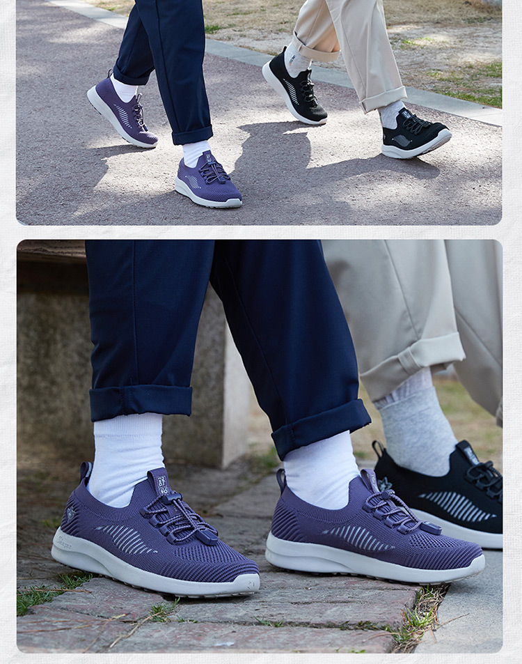 舒悦老人鞋女夏季款透气中老年妈妈透气鞋健步鞋女款紫色女36