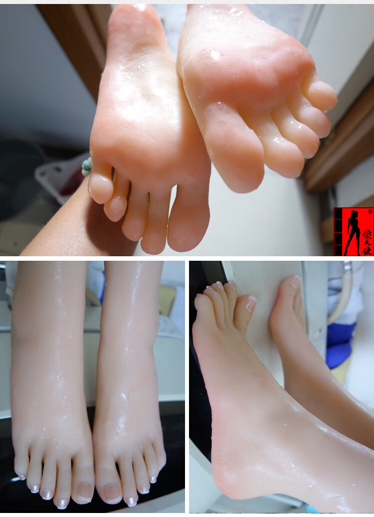 仿真足模女脚模美脚倒模丝袜鞋模拍照硅胶真人模特道具模型左脚骨骼版