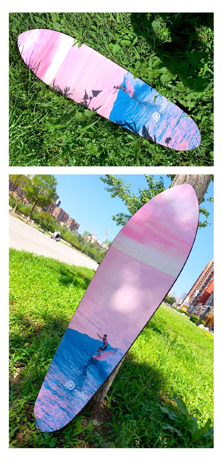 滑板磨砂贴纸陆地冲浪板砂纸长板滑板潮牌磨砂纸短板专业贴纸气孔细沙