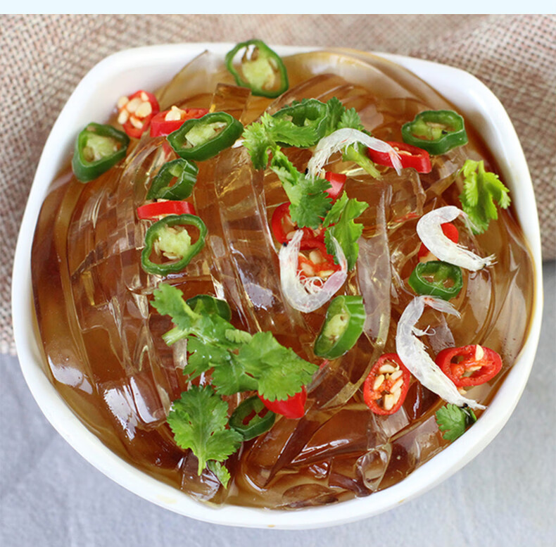 【京选推荐】凉粉青岛老凉粉即食 石花菜凉粉即食 青岛特产500 青岛