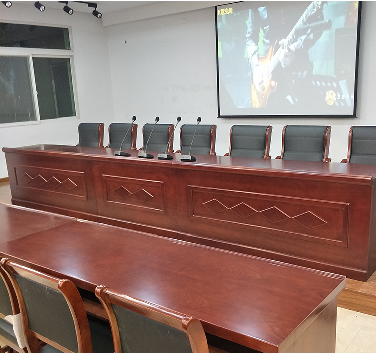 迈亚高端油漆实木主席台演讲台发言台会议桌长条桌培训开会桌 其他
