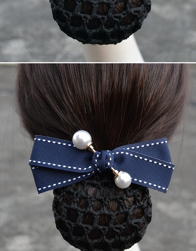 简约百搭头饰头花职业发网网兜酒店医院护士空姐银行盘发发夹 (b)款