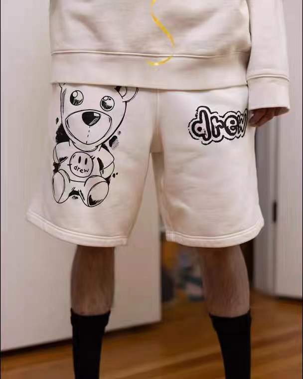drew house短裤【官方旗舰】笑脸小熊短裤贾斯汀比伯同款男女高街休闲