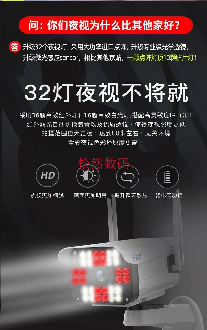 华为(huawei)通用摄像头监控器无线360度家用高清夜视室外防水手机