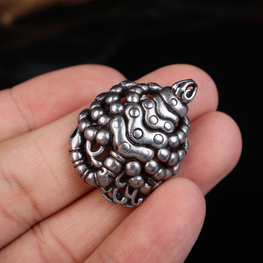 梵隅 藏式天铁托甲忿怒莲师火焰铁蝎随身挂件吊坠民族风手工工艺蝎子