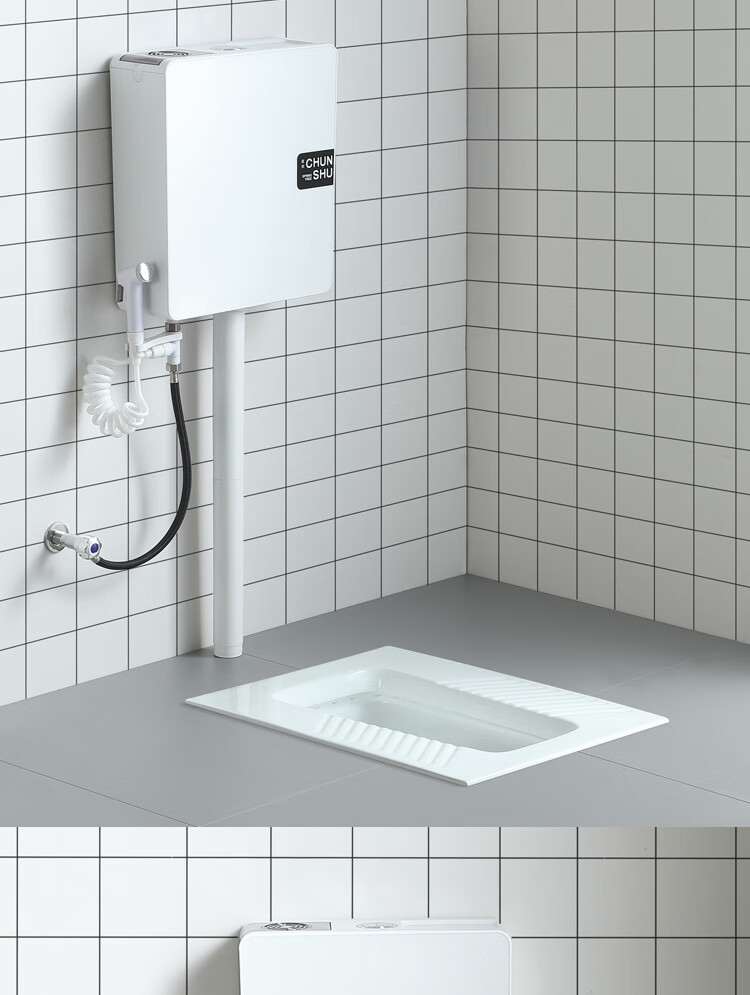 水箱整套大便器便池厕所蹲厕便盆卫生间c无弯后排多功能水箱大尺寸