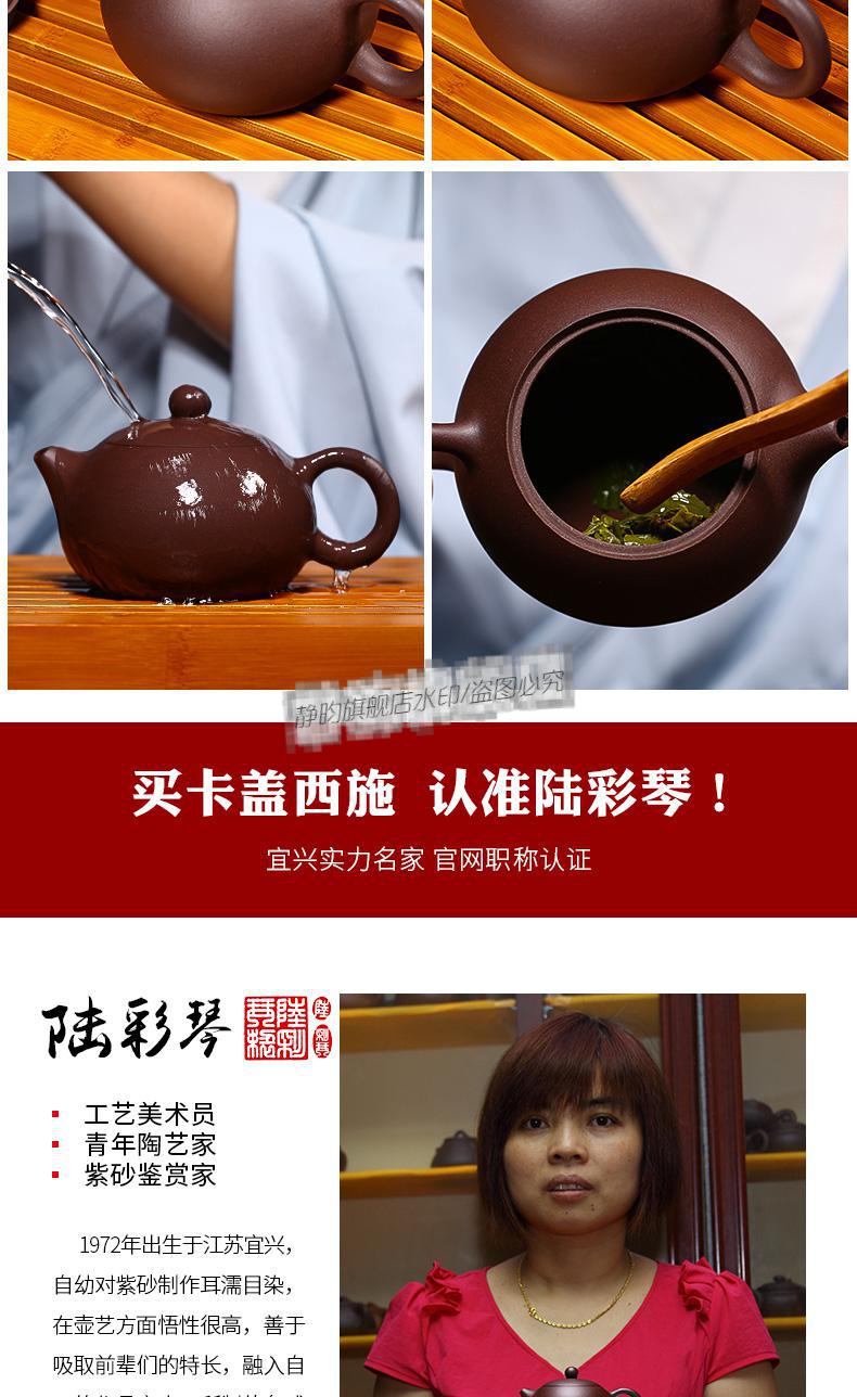 霸蓝 纸砂壶宜兴名家紫砂壶纯全手工茶壶单人功夫茶具套装家用大小