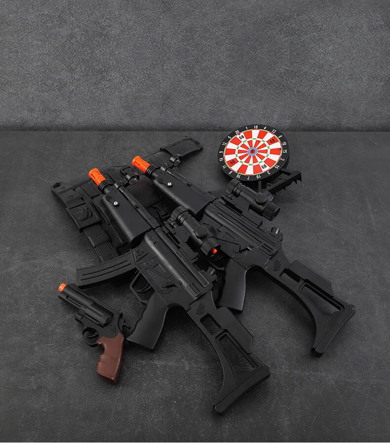 儿童玩具枪电动音乐声光大号mp5冒烟冲锋枪男孩吃鸡48cm枪蓝光冒标配