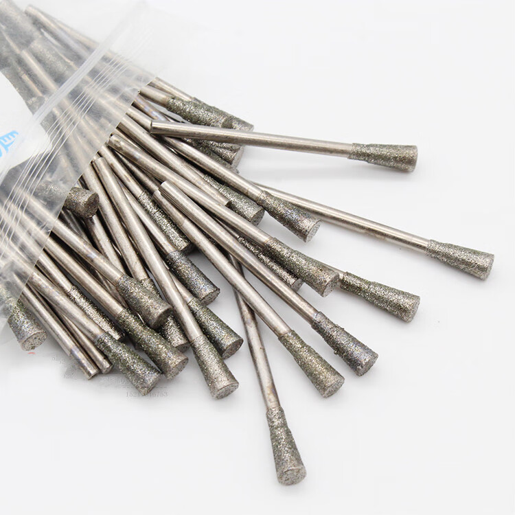 玉雕磨头c7针喇叭玉石翡翠原石去皮开窗金刚砂雕刻工具金刚石磨针选项