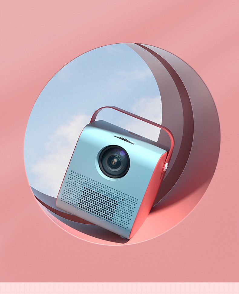 纽曼q3智能投影仪家用卧室投墙床头4k高清家庭影院无线可连手机同屏