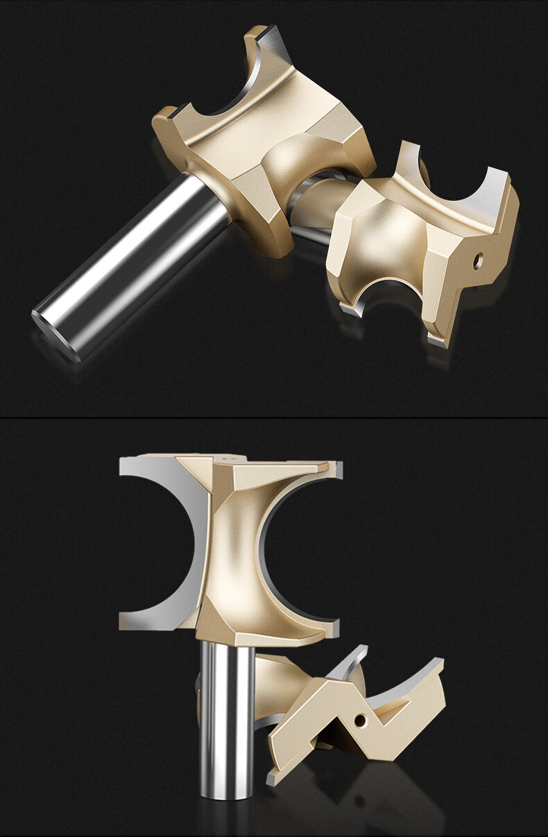 定制沪豪品牌半圆刀 木工正半圆刀 圆弧刀雕刻铣刀 修边刀花式刀1/2柄