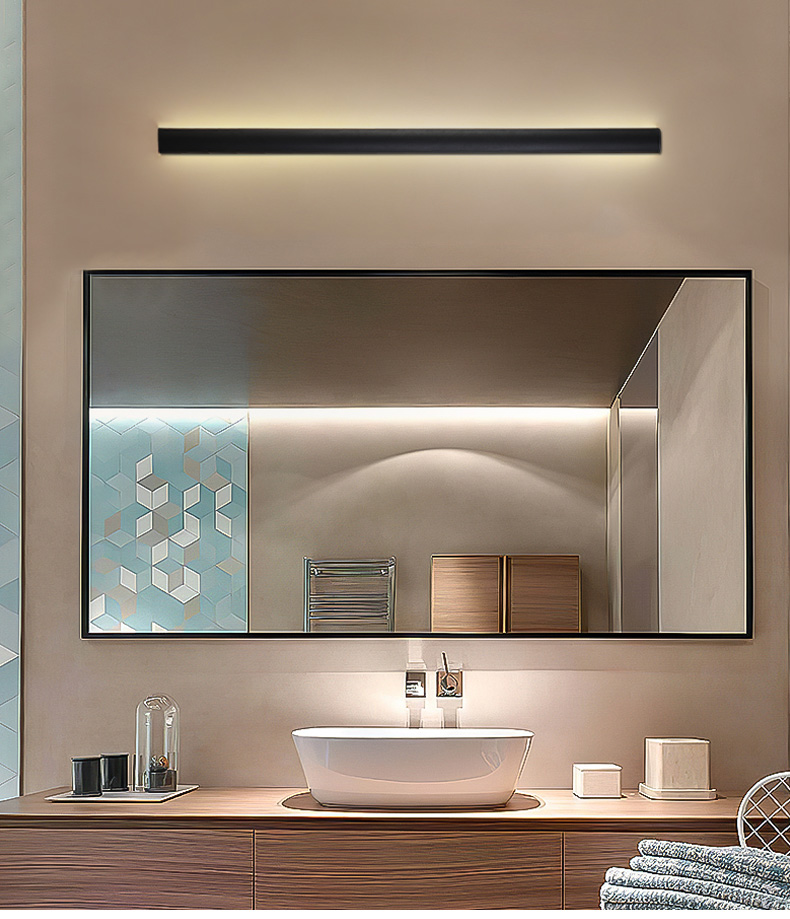 vvs 2020新款浴室柜镜前灯卫生间免打孔led北欧镜柜梳妆现代简约镜