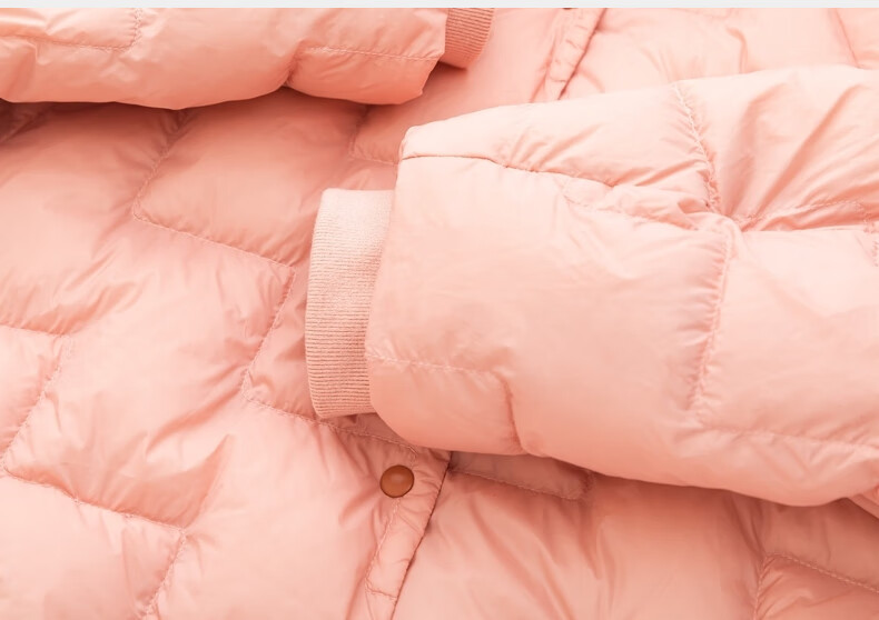 M.Latin Children's down Jacket, Winter 2024 New Style, Girls' Fleece Coat, Coral Pink, 150cm 15