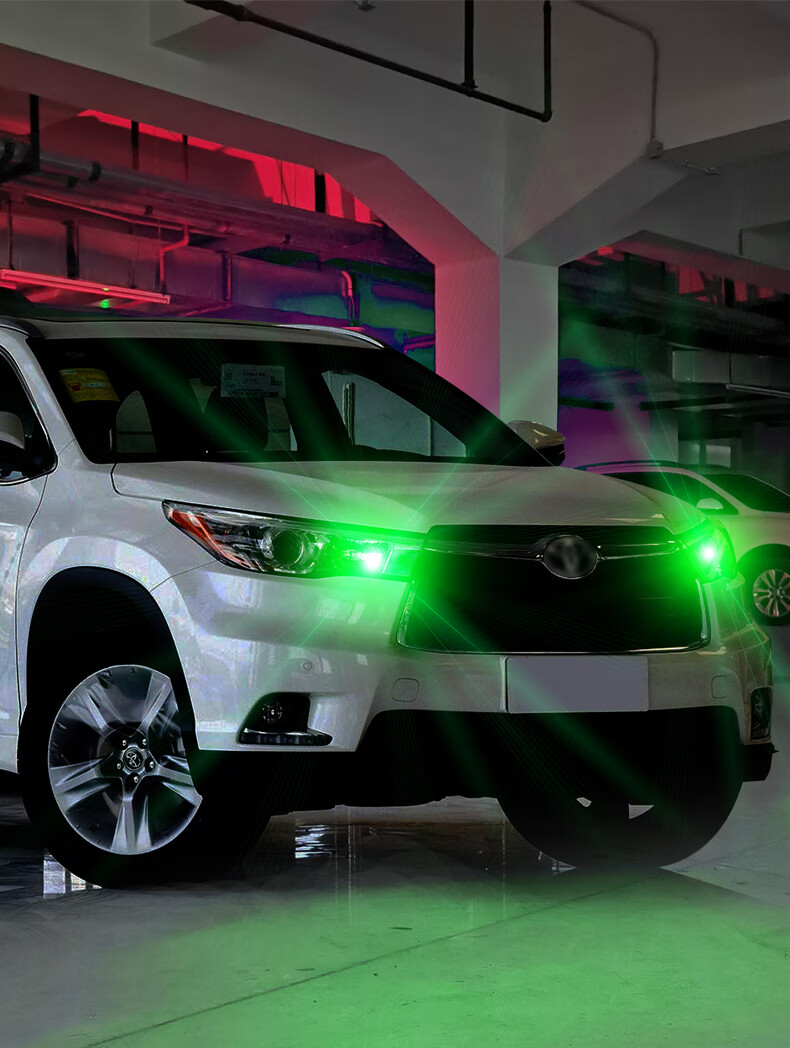 示廓灯led12汉兰达10改装 09-17款汉兰达示宽灯【高亮款冰蓝】1对价