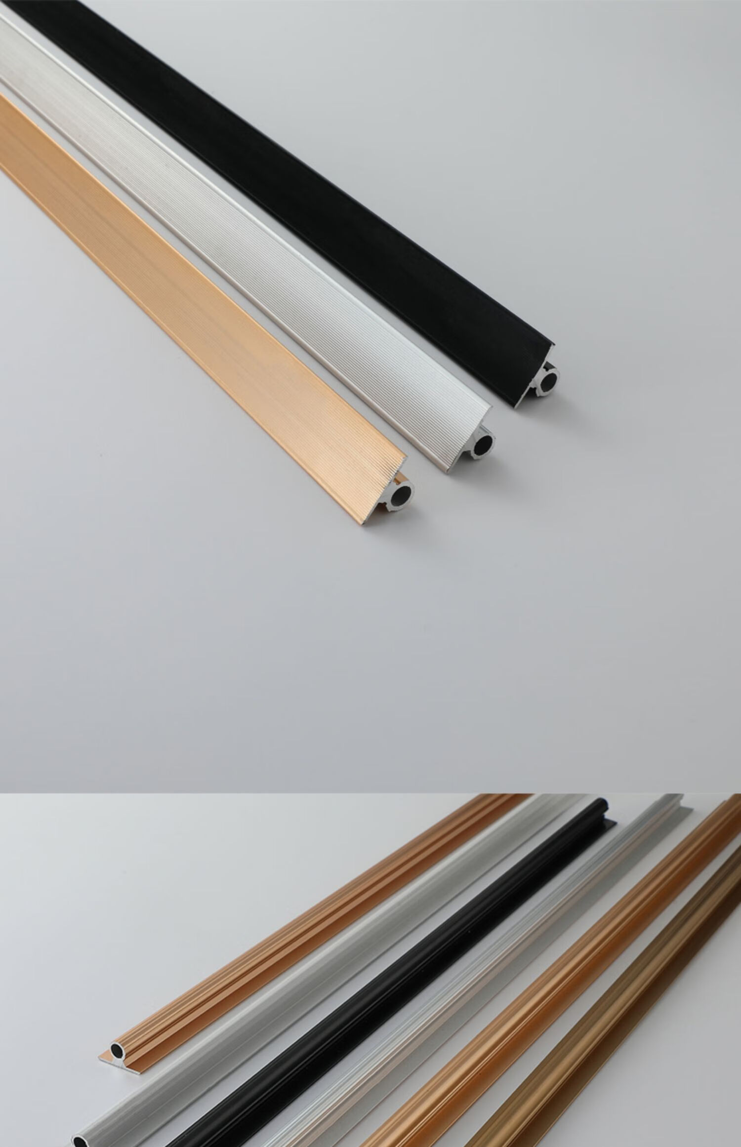 柜门拉手拉直器衣柜门固定防变形通长威法款衣橱一体开槽刀 黑/金/银