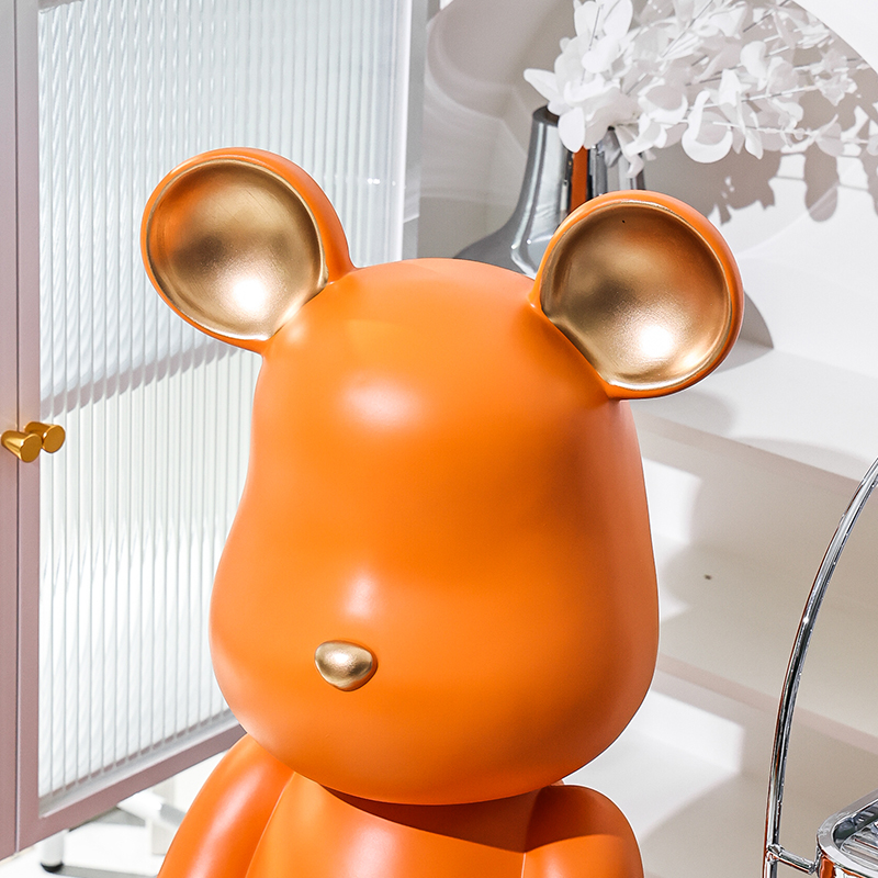 津浆网红创意熊大型迎宾落地摆件现代简约客厅玄关装饰品轻奢风格家居