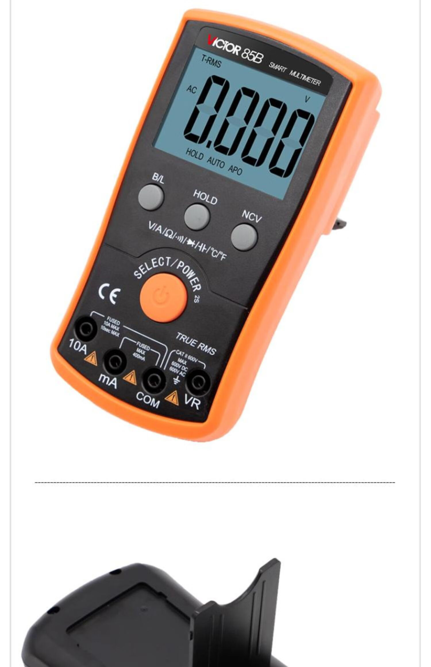 vc85a万用表数字高精度全自动智能错档烧电工数显表85bvc85b标配鳄鱼