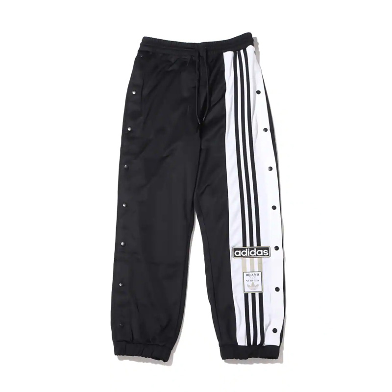 adidas阿迪达斯adibreakpant经典三叶草潮流排扣长裤运动裤侧按扣宽松