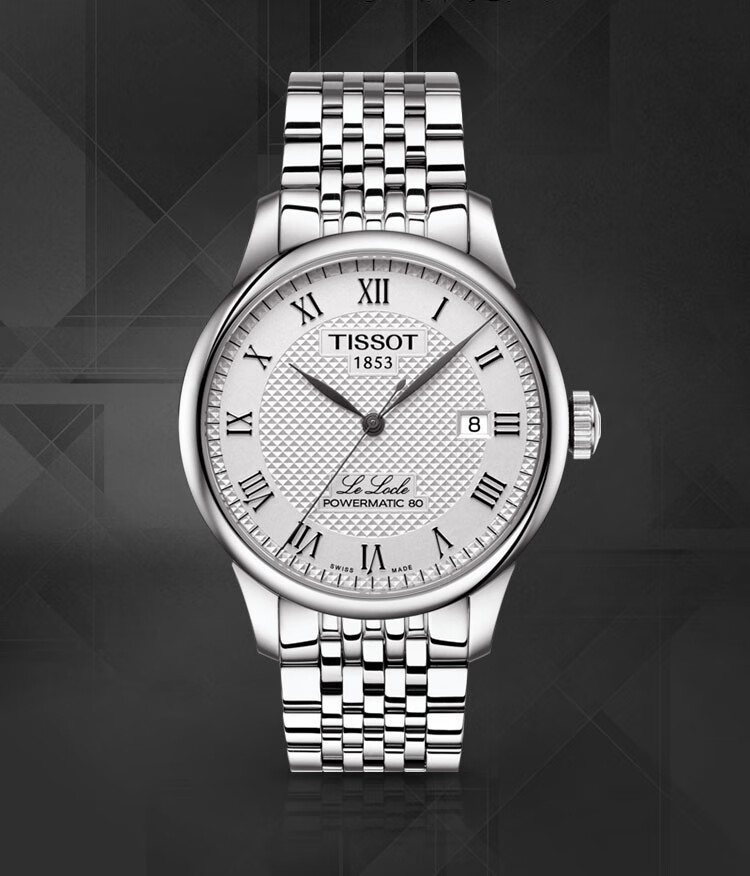 天梭tissot瑞士手表经典lelocle力洛克系列时尚自动机械透底男表间金