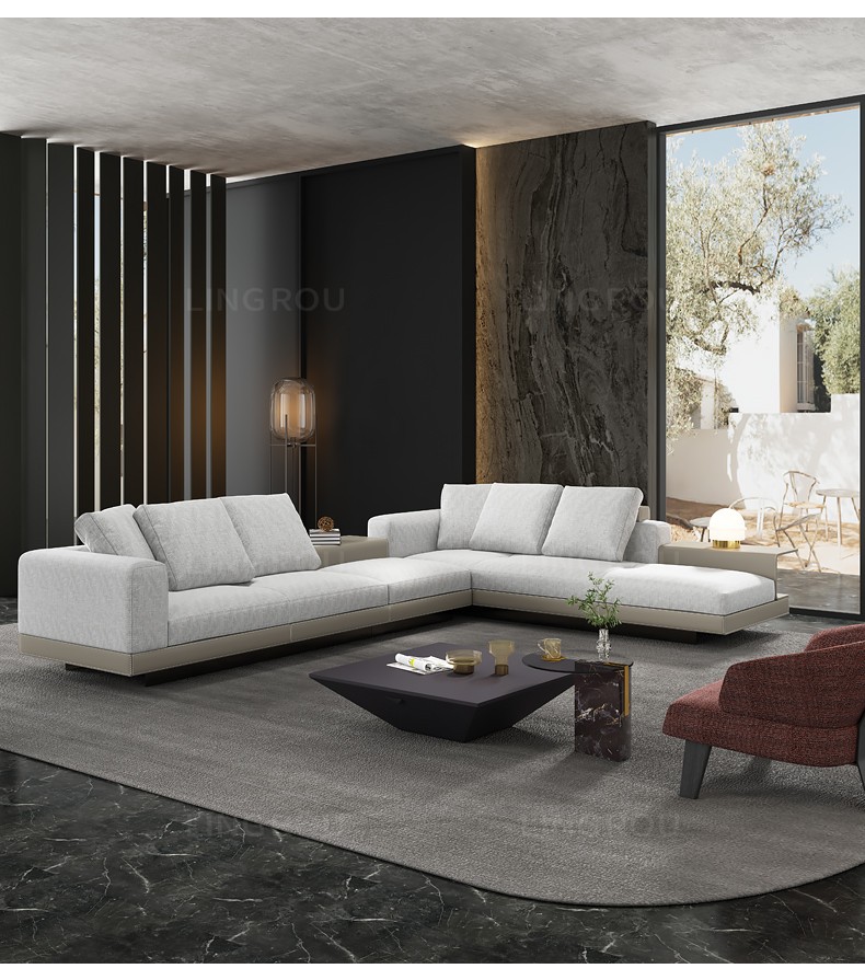 沙发 minotti家居意式极简沙发组合科技布棉麻设计师家具别墅布艺客厅