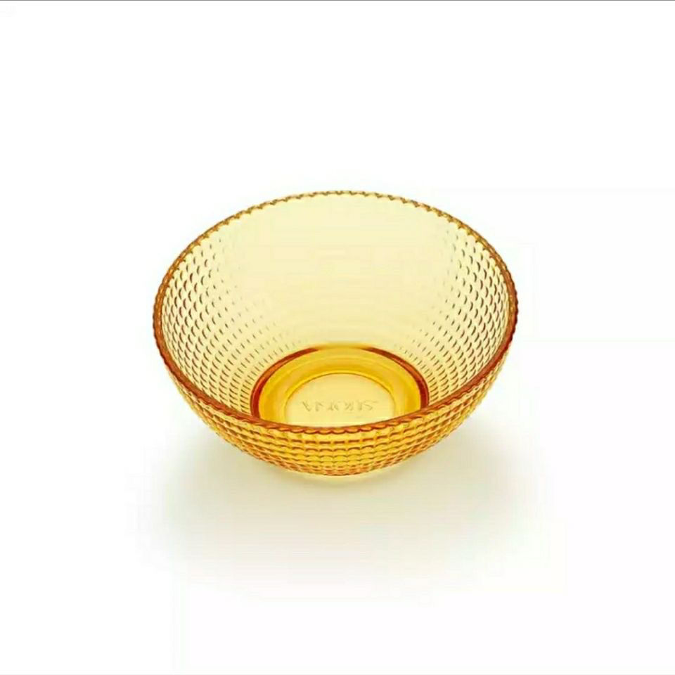 康宁玻璃餐具琥珀波点饭碗沙拉碗耐高温碗家用套装四只碗