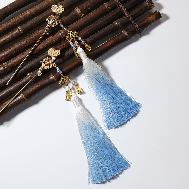 魅丽饰季古风超仙长流苏穗子发簪古装汉服配饰步摇日常盘发簪子配饰品