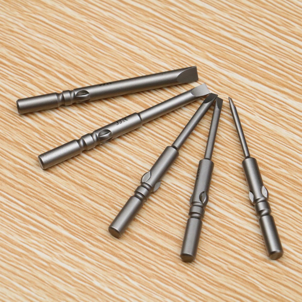 801一字电批头电批咀s2钢电动螺丝批头带磁电动螺丝刀头一字起子头