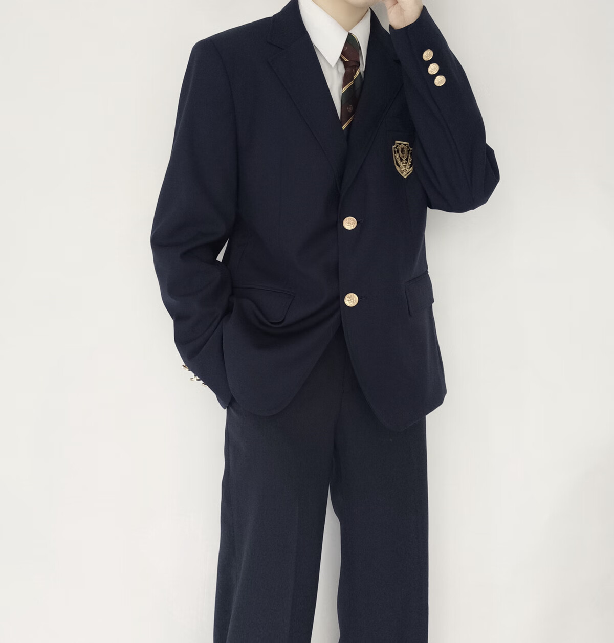 dk制服男 日系jk/dk制服黑色休闲百搭男女款 浓绀色(深蓝色)西裤 xs