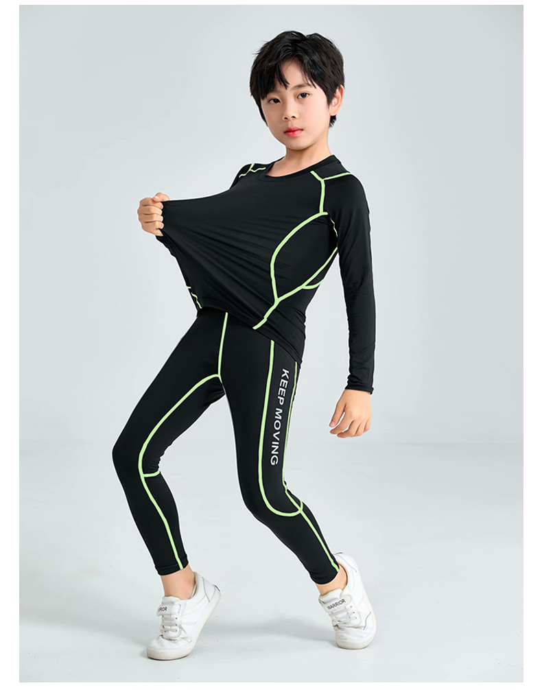 儿童紧身衣训练服男女篮球服足球跑步运动训练打底速干衣小学生健身衣