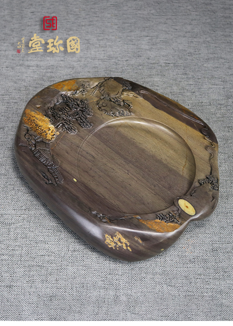 名端堂国家非遗肇庆端砚文房四宝书法名师砚台作品梅花坑旭日东升手工