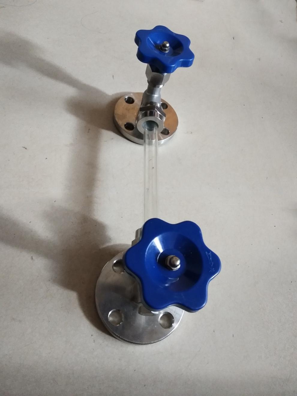 玻璃管液位计亚克力管铜考克不锈钢考克水箱水位显示器加厚 20铁焊接