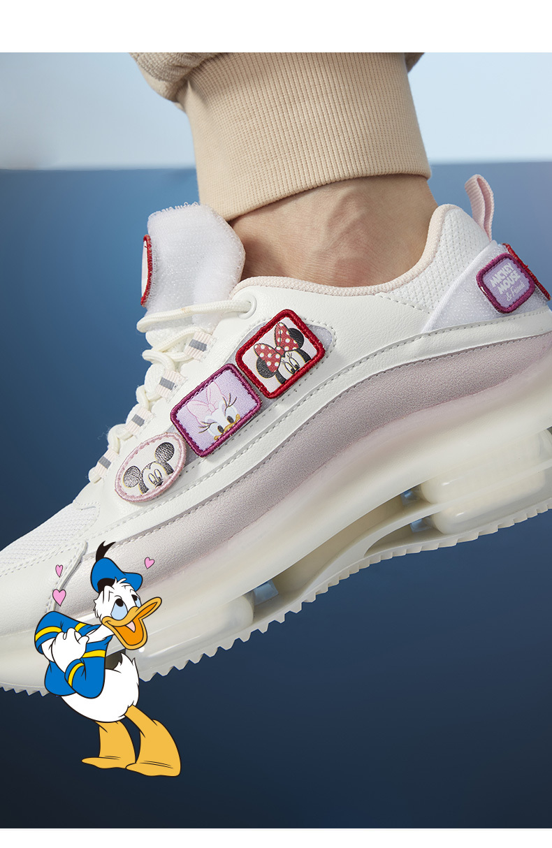 迪士尼系列热风老爹鞋女2021年秋季商场同款新款女士时尚拼色系带松糕