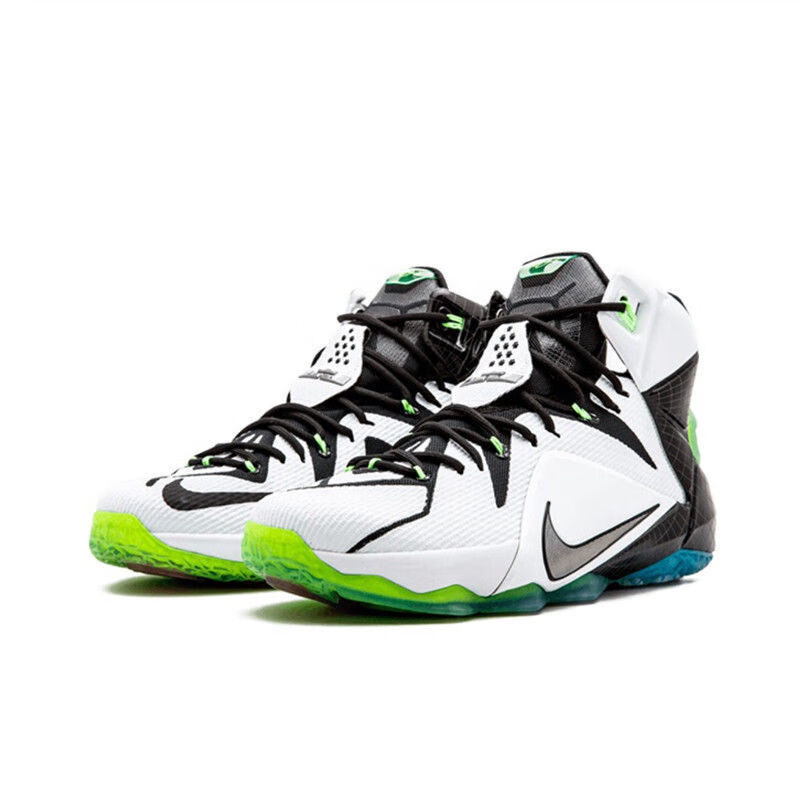 詹姆斯12代篮球鞋鸳鸯lbj11全明星炫彩男子气垫实战室内外篮球鞋 白黑