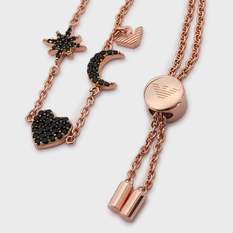 armani阿玛尼手链女神秘星月925银手链奢侈品首饰送女友老婆生日礼物