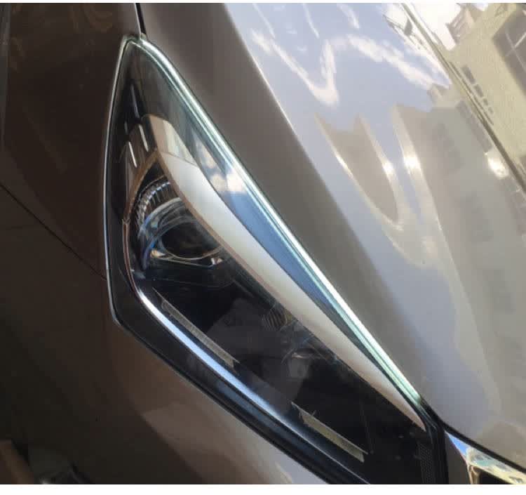 抖音车灯超薄汽车led导光条日行灯流水转向灯泪眼跑马灯改装装饰 超薄