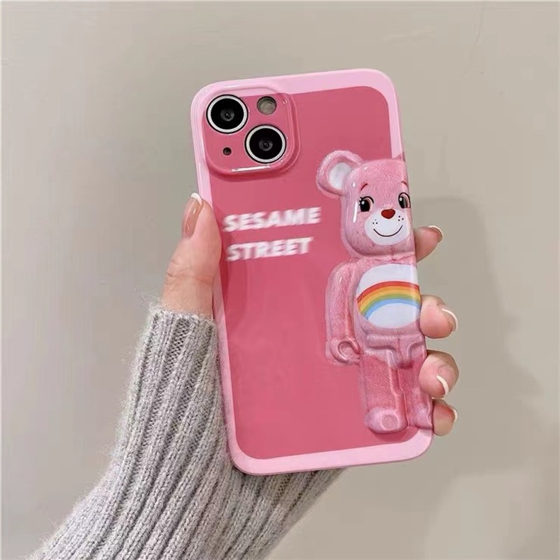 魔杰乐潮牌立体粉色暴力熊iphone13手机壳苹果12promax防摔11硅胶软壳