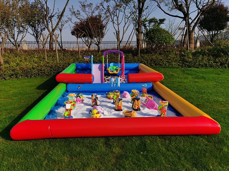 新款儿童充气沙池广场摆摊儿童决明子玩具沙池摆摊套装充气沙池广场