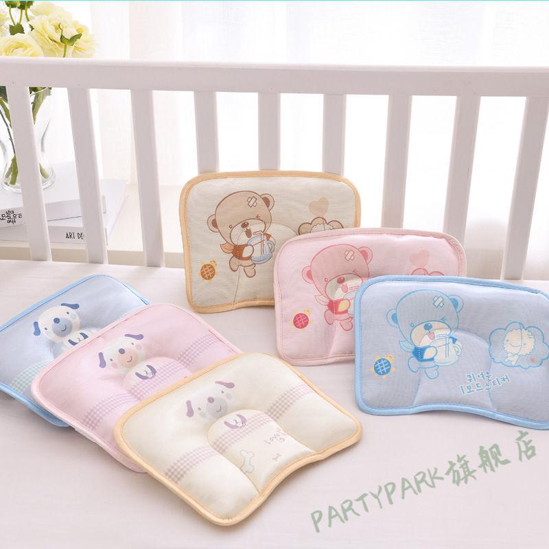 婴儿枕头夏季凉枕荞麦枕新生儿03岁宝宝透气型枕新款u型枕黄色狗狗可