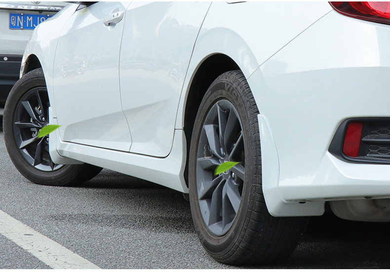 点缤适用于十代思域挡泥板本田19款新思域专用挡泥板思域挡水板原孔位