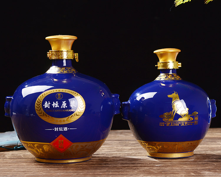 空酒瓶陶瓷5斤3斤装创意酒壶存酒酿酒密封罐家用泡酒坛子 3斤封坛原浆