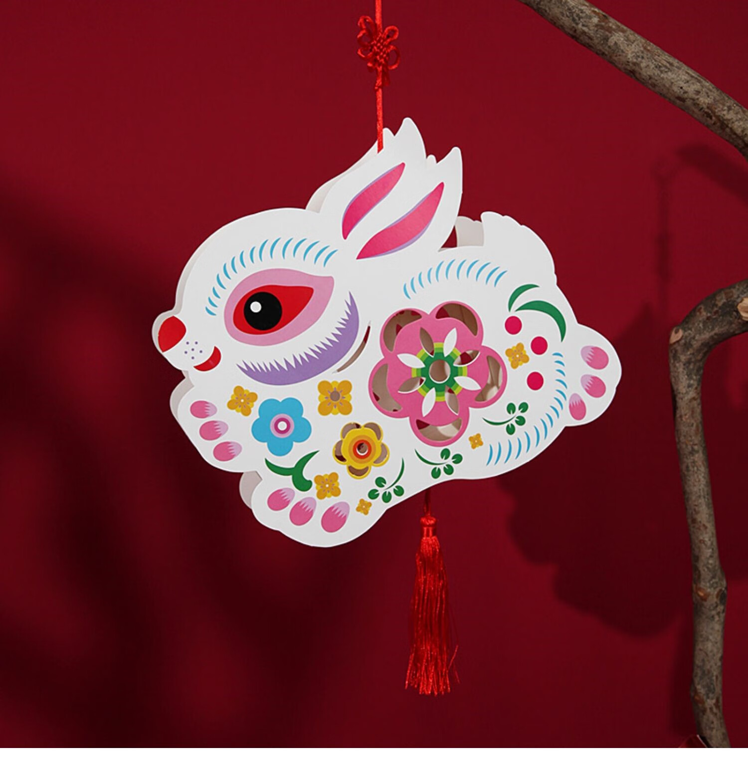 复古传统纸灯笼儿童 中秋狮子灯手提手工diy半成品醒狮元宵节花灯 o